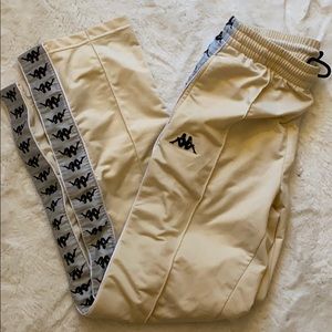 Kappa Jogging Pants. (Cream) Size Large.